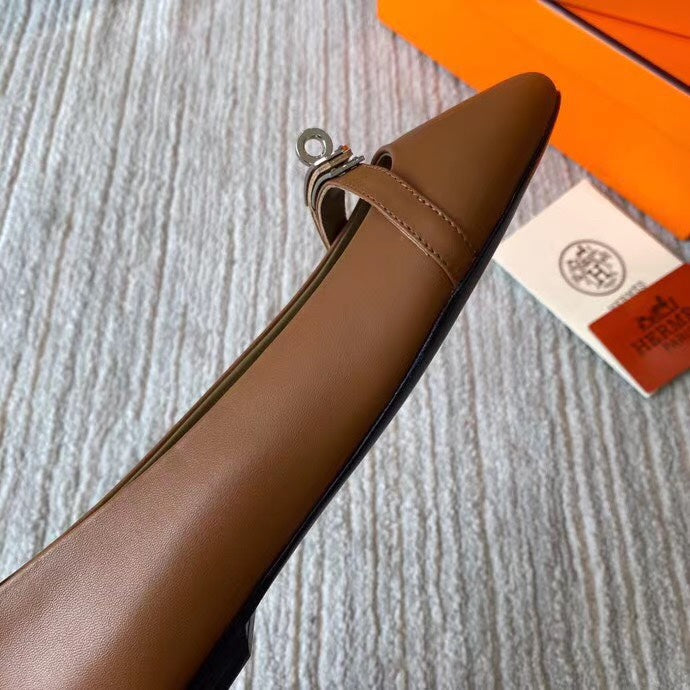 HM Liberty Ballet Flats Brown Sheepskin 679994