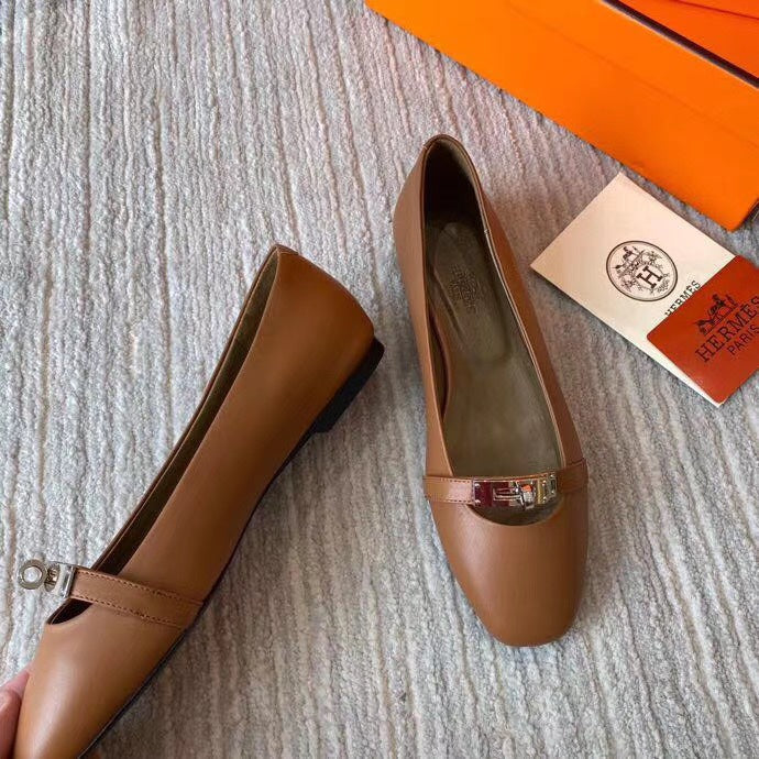HM Liberty Ballet Flats Brown Sheepskin 679994
