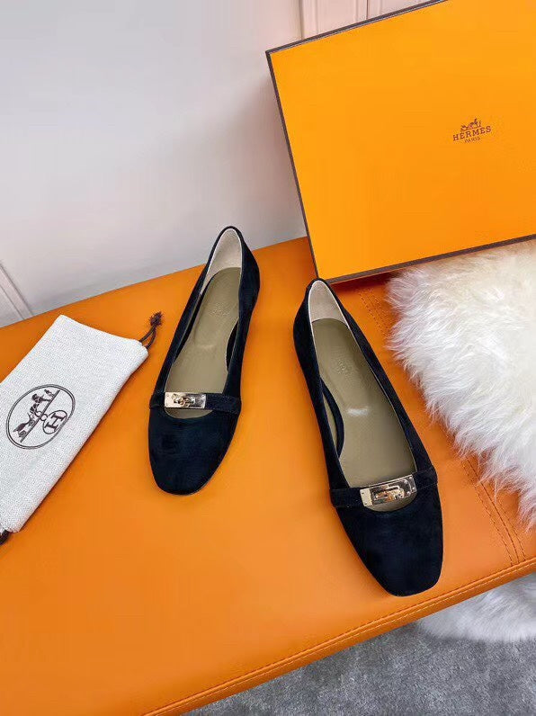 HM Liberty Ballet Flats Black Suede 679993