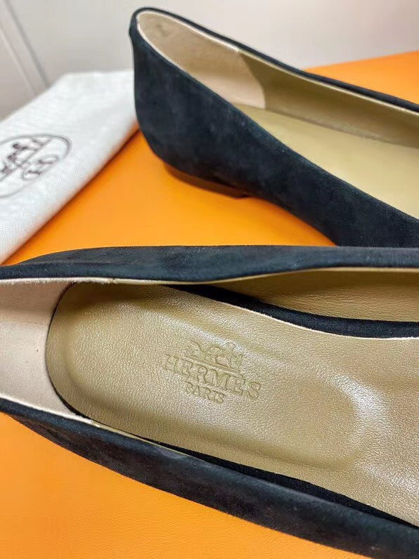 HM Liberty Ballet Flats Black Suede 679993