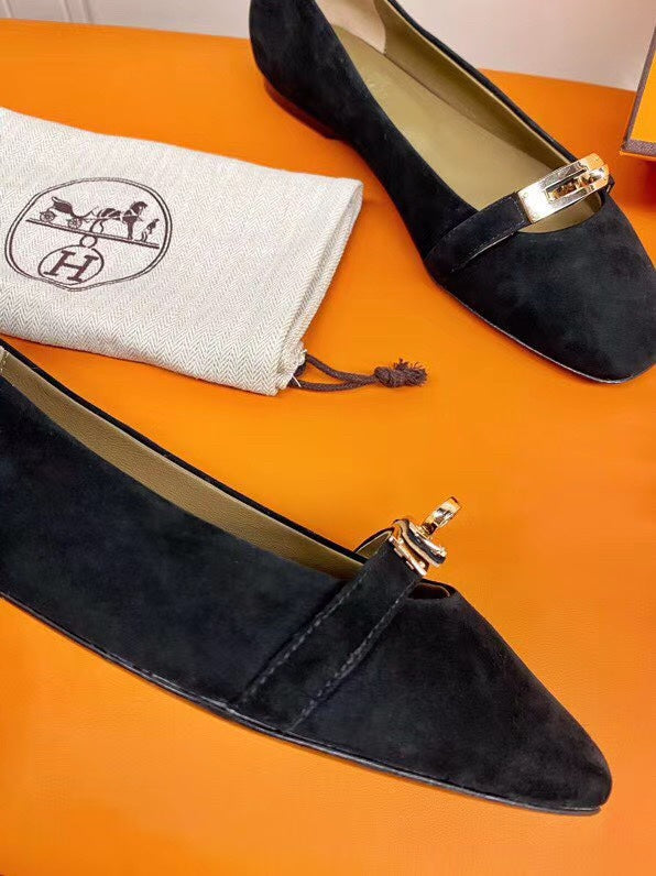 HM Liberty Ballet Flats Black Suede 679993