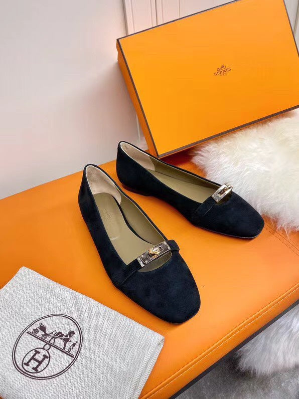HM Liberty Ballet Flats Black Suede 679993