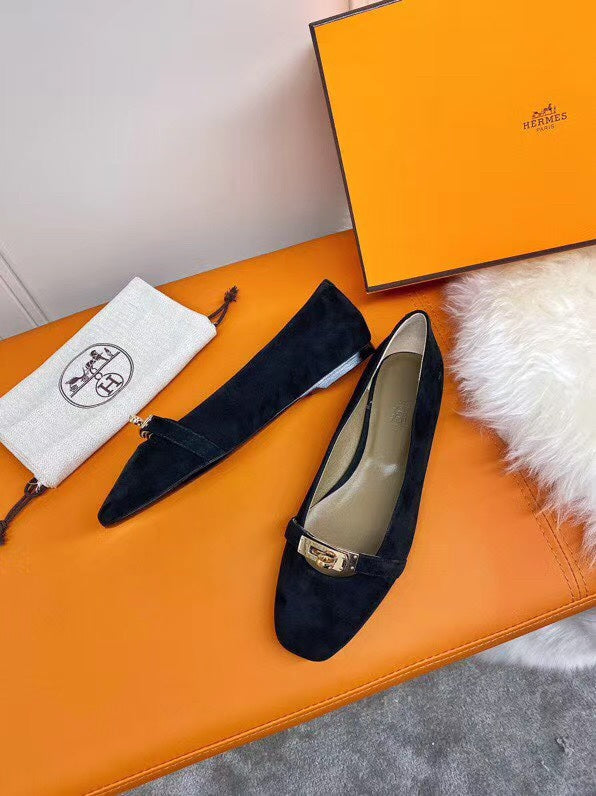 HM Liberty Ballet Flats Black Suede 679993