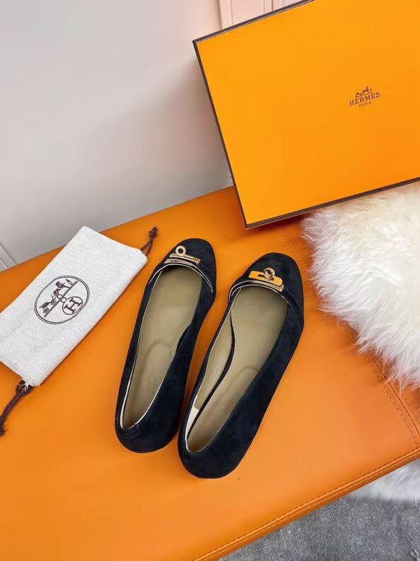 HM Liberty Ballet Flats Black Suede 679993