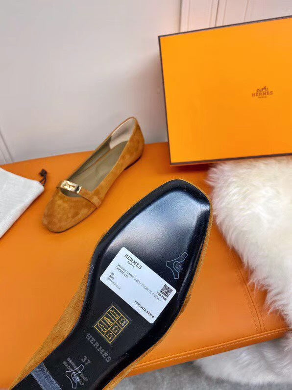 HM Liberty Ballet Flats Brown Suede 679992