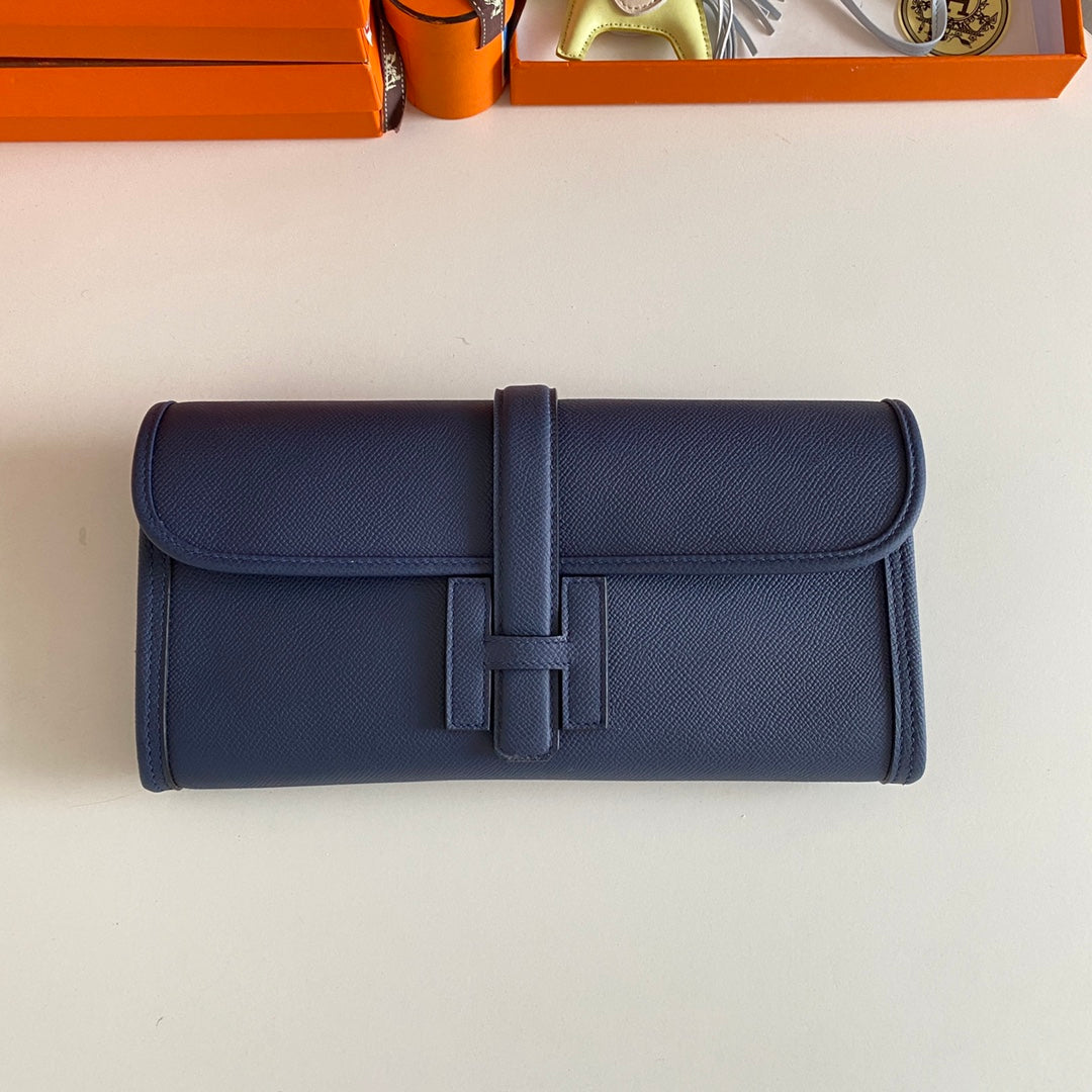 HM Jige Elan 29 Clutch In Navy Blue Calfskin (25 days of production)
