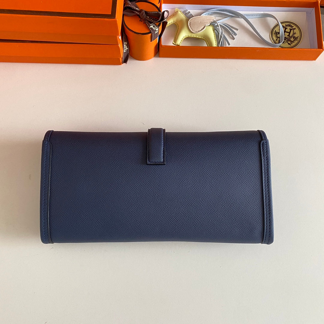 HM Jige Elan 29 Clutch In Navy Blue Calfskin (25 days of production)