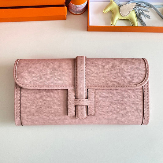 HM Jige Elan 29 Clutch In Crepe Pink Calfskin (25 days of production)