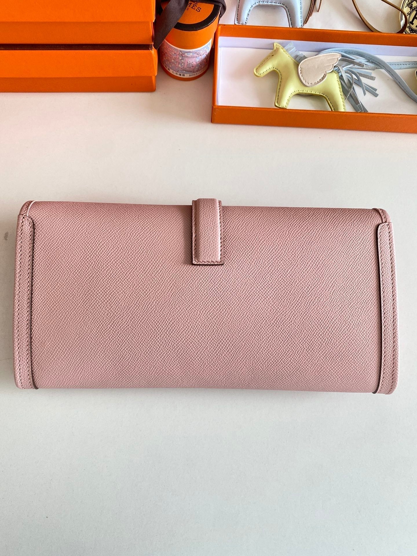 HM Jige Elan 29 Clutch In Crepe Pink Calfskin (25 days of production)