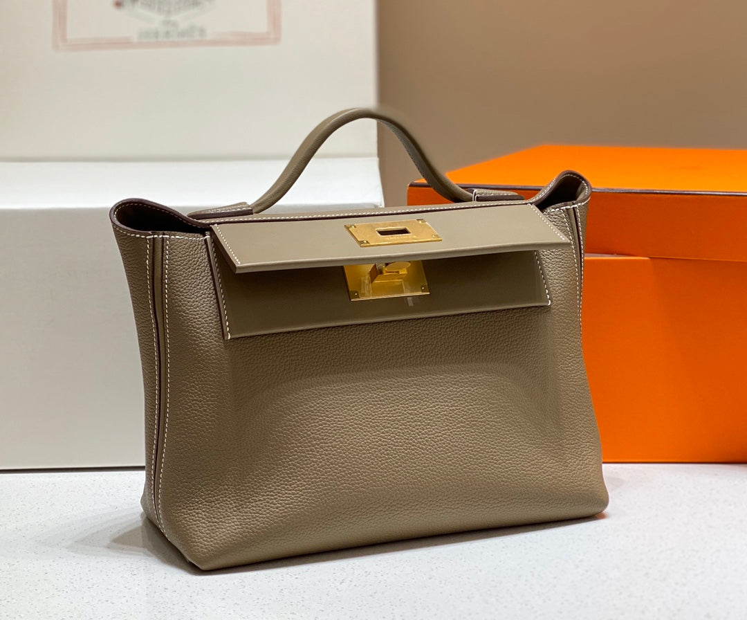 HM 26s 24/24 Bag 29cm Taupe Togo Leather