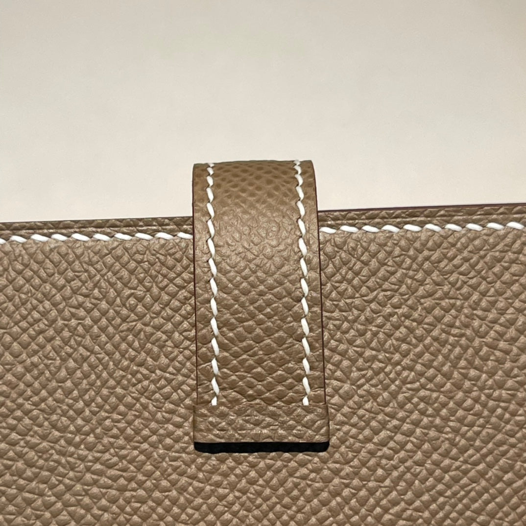 HM Mini Bearn Wallet 10.5 Etoupe Epsom GHW