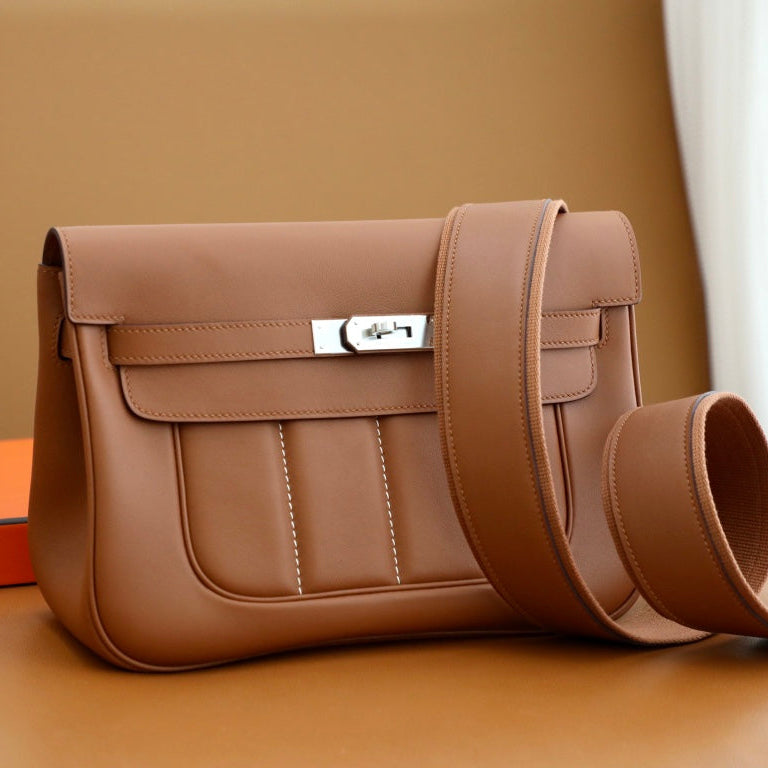 HM Berline Bag 28cm Brown Calfskin 284550 (Production time: 25 days)