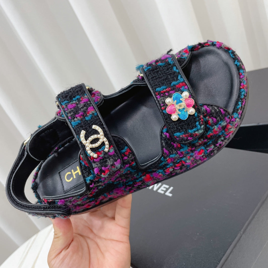 CC 26s Sandals In Multicolor Tweed