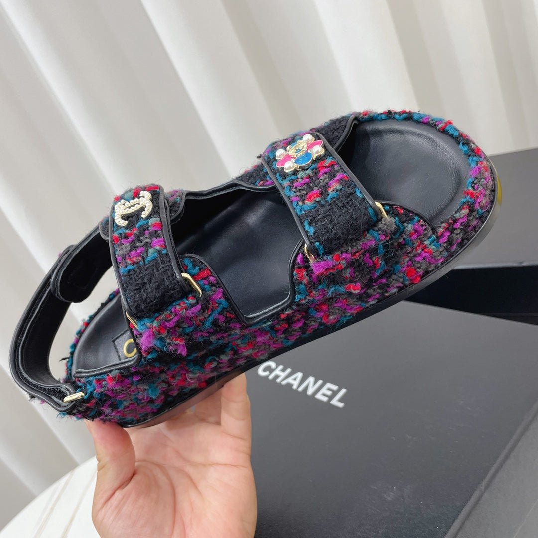 CC 26s Sandals In Multicolor Tweed