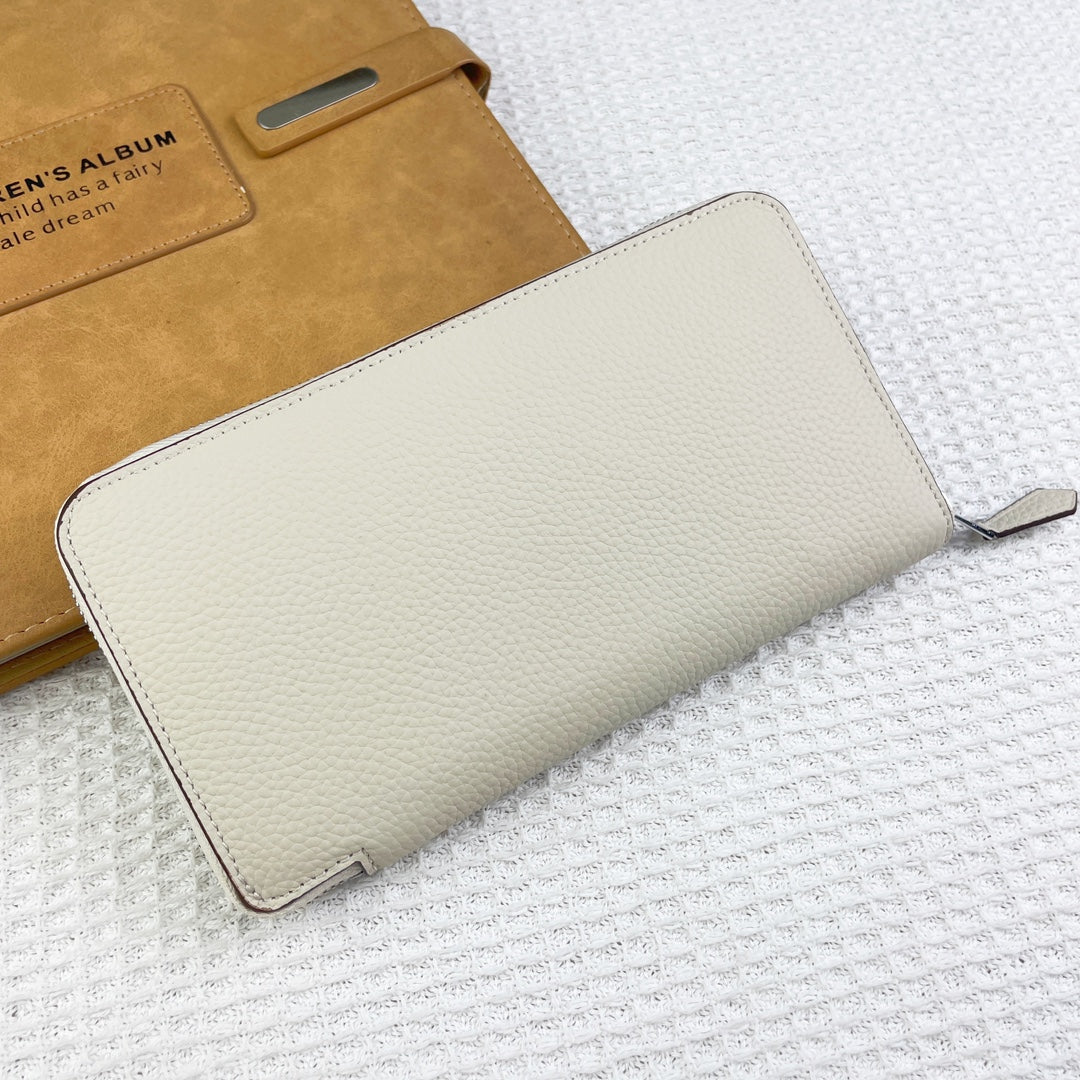 HM Silk'in Classic Wallet 20 Cream Grained Calfskin