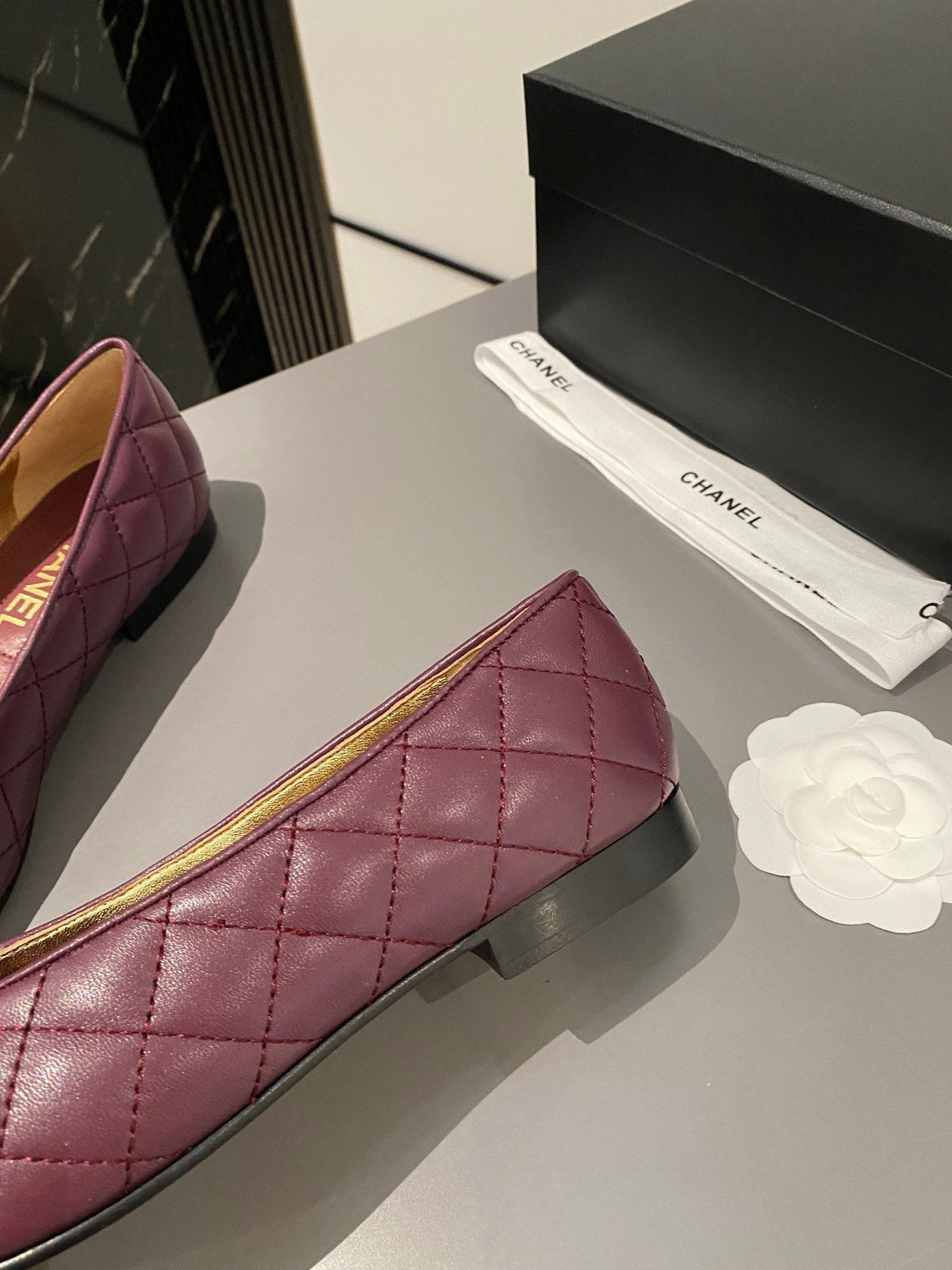 Chanel 26s Ballet Flat Mulberry Purple Lambskin