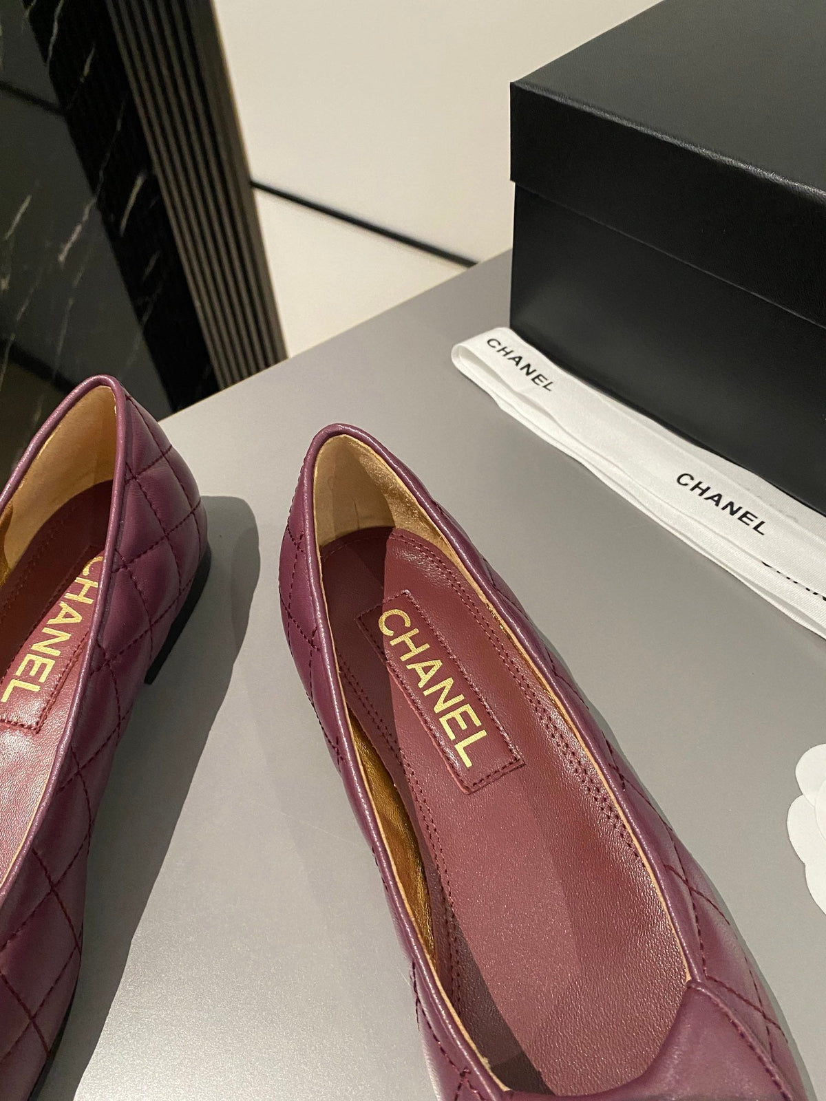 Chanel 26s Ballet Flat Mulberry Purple Lambskin