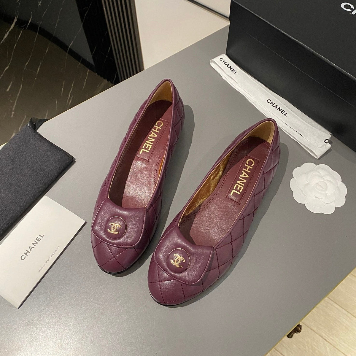 Chanel 26s Ballet Flat Mulberry Purple Lambskin