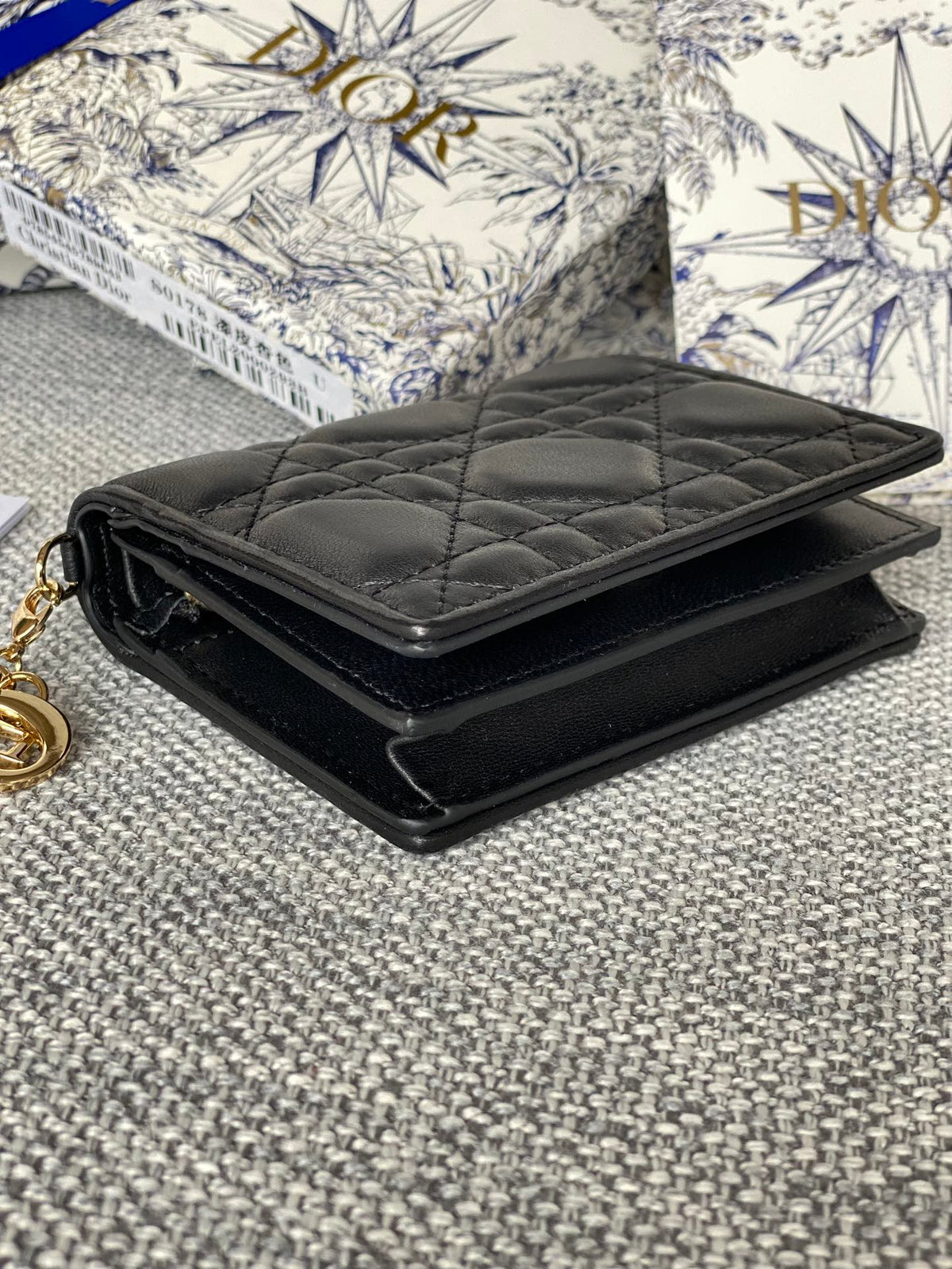 CD Caro 11cm Compact Wallet Calfskin