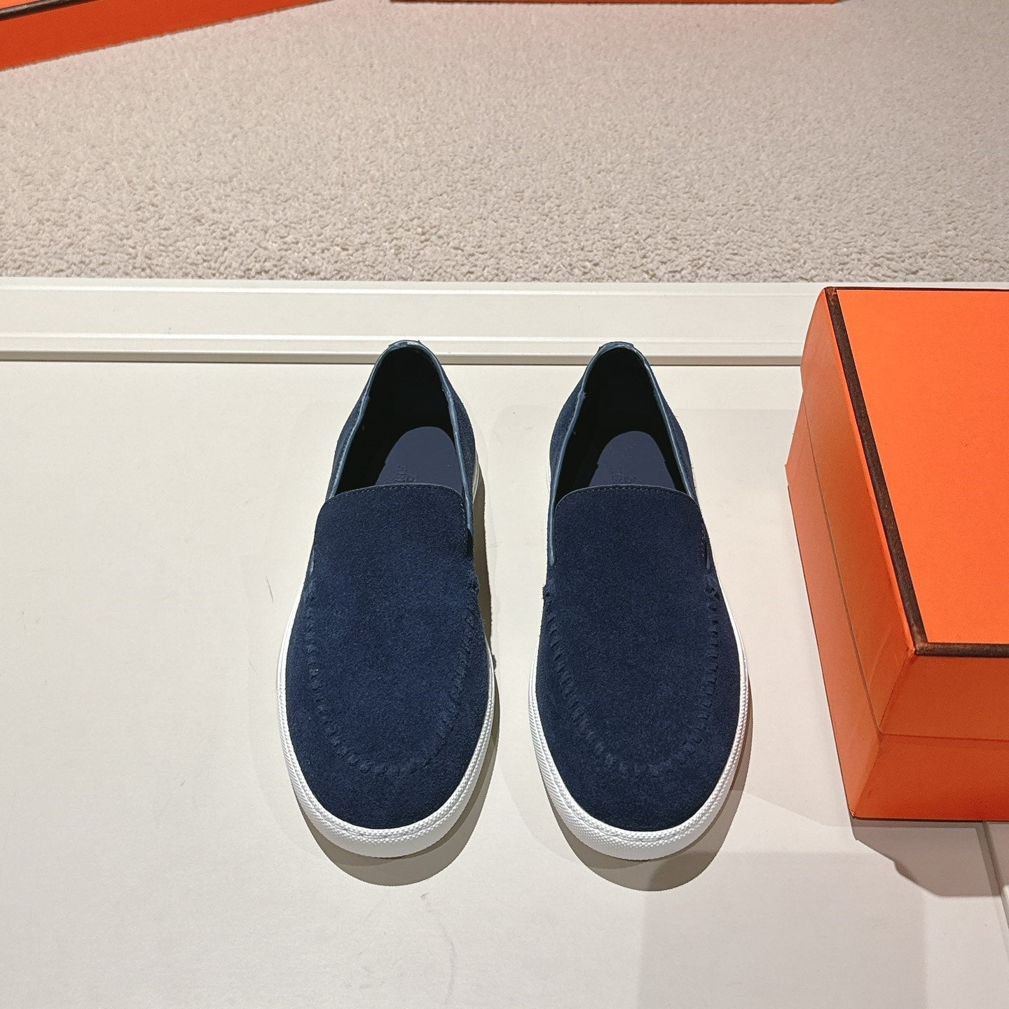 HM Julien Loafer Navy Blue Suede 577428