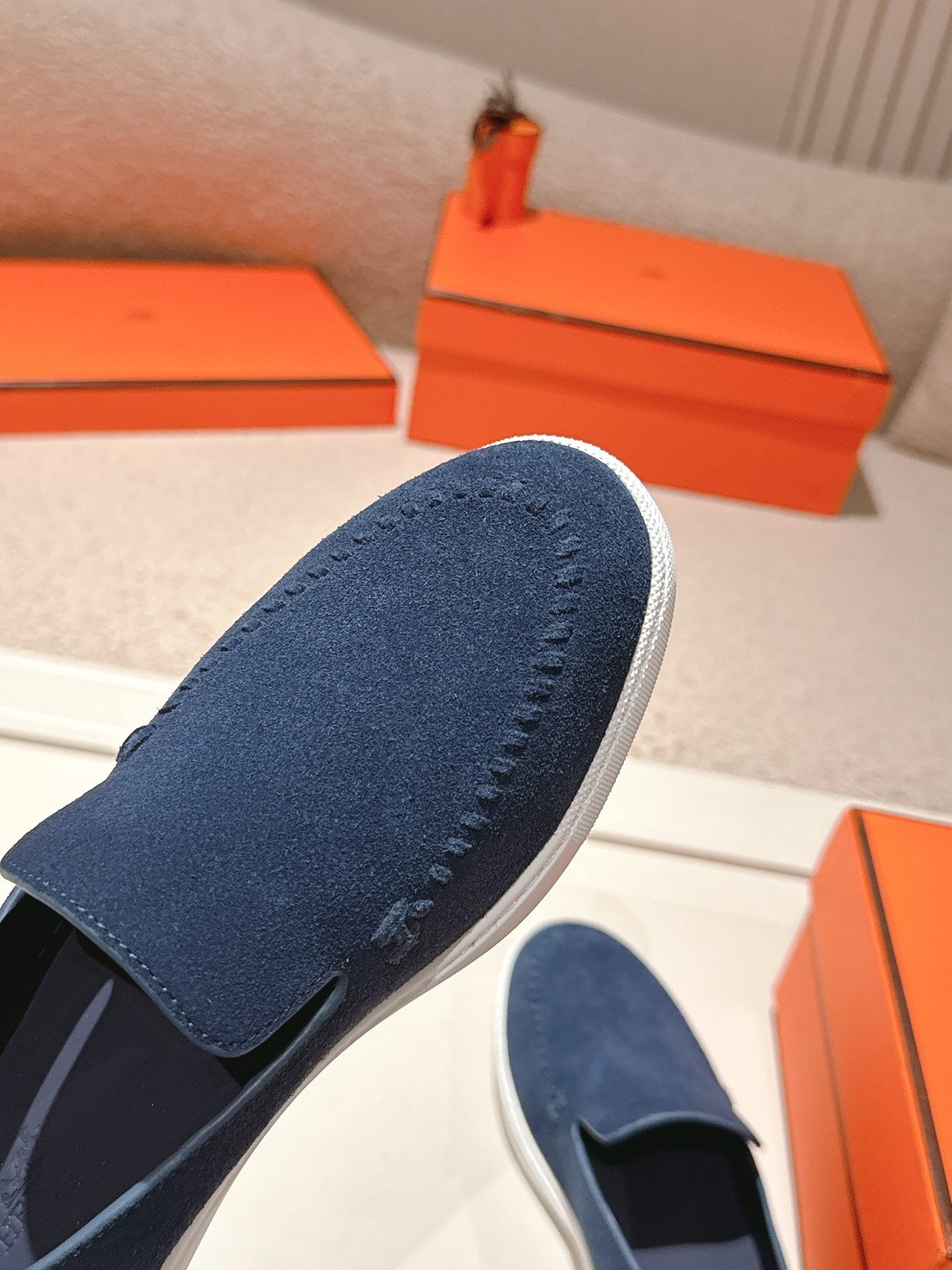 HM Julien Loafer Navy Blue Suede 577428