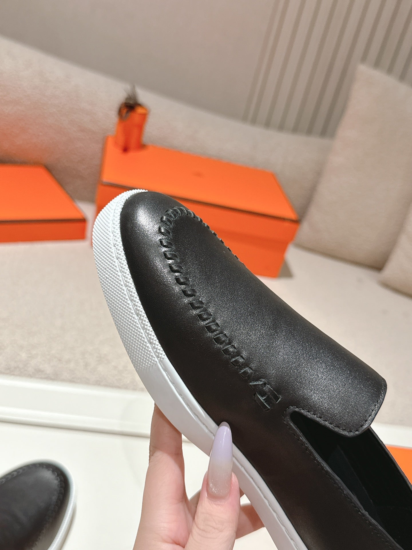 HM Julien Loafer Black Calfskin 577430