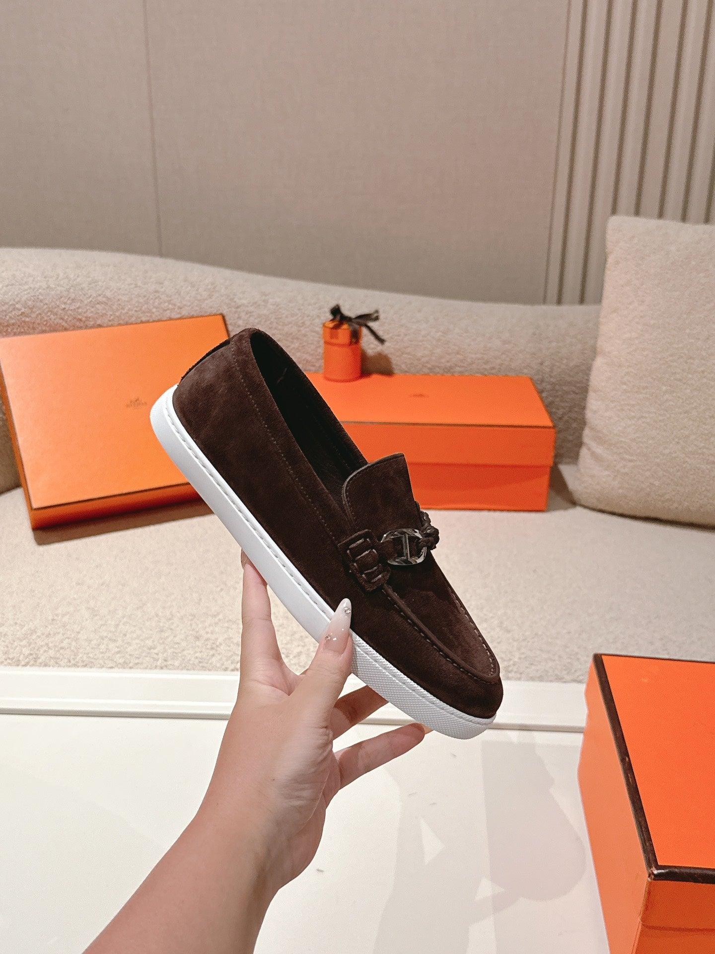 HM Ignacio Loafer Chocolate Suede 577445