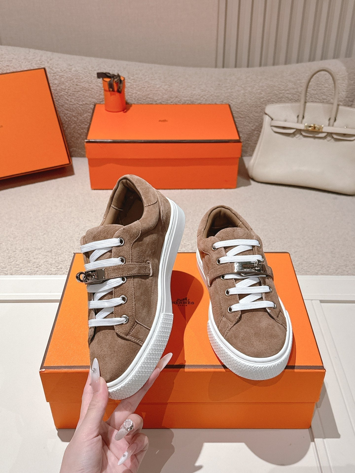 HM Day Sneakers Coffee Brown Suede 577516
