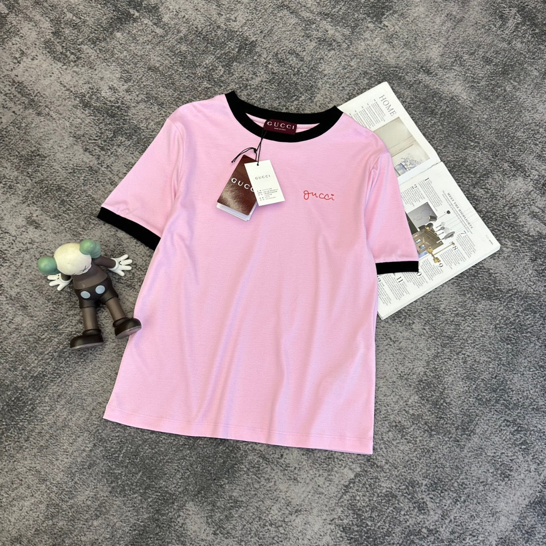 GG SS26 Short-Sleeve T-Shirt Embroidery Cotton 350528