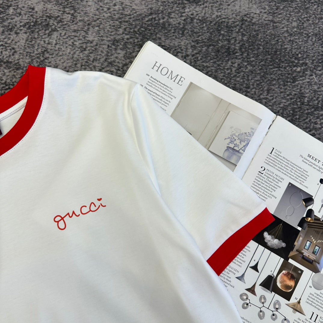 GG SS26 Short-Sleeve T-Shirt Embroidery Cotton 350528