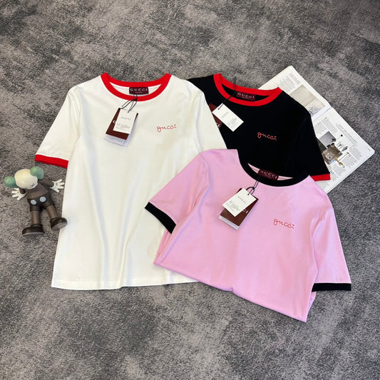GG SS26 Short-Sleeve T-Shirt Embroidery Cotton 350528