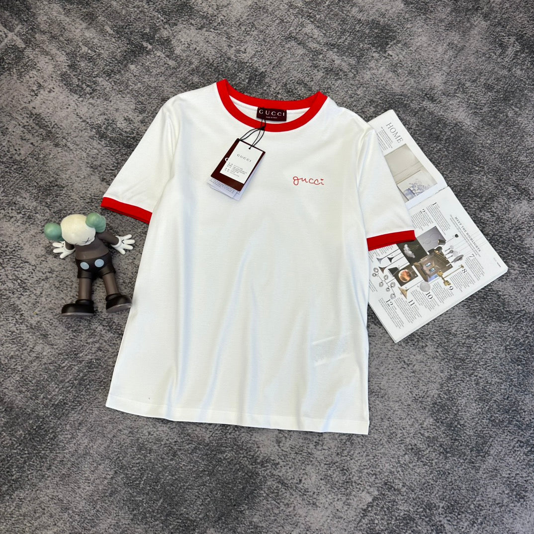 GG SS26 Short-Sleeve T-Shirt Embroidery Cotton 350528