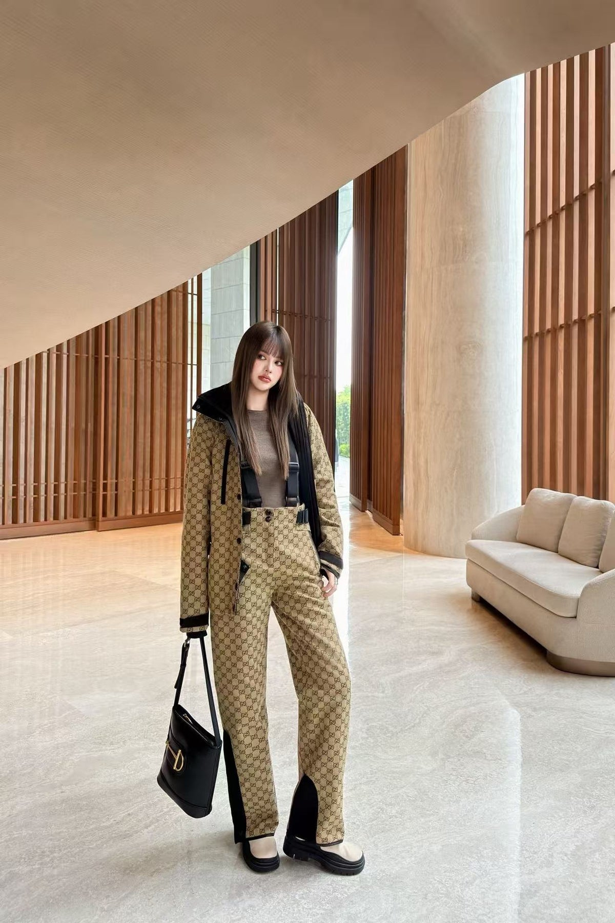 GG Jacquard Jacket Technical Fabric