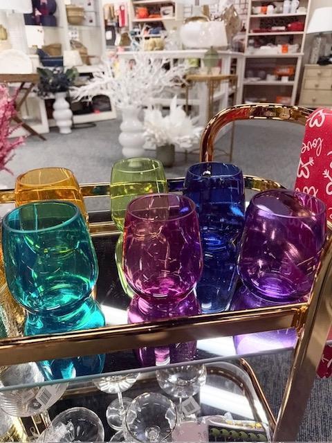 Acrylic Wine Glasses stemless