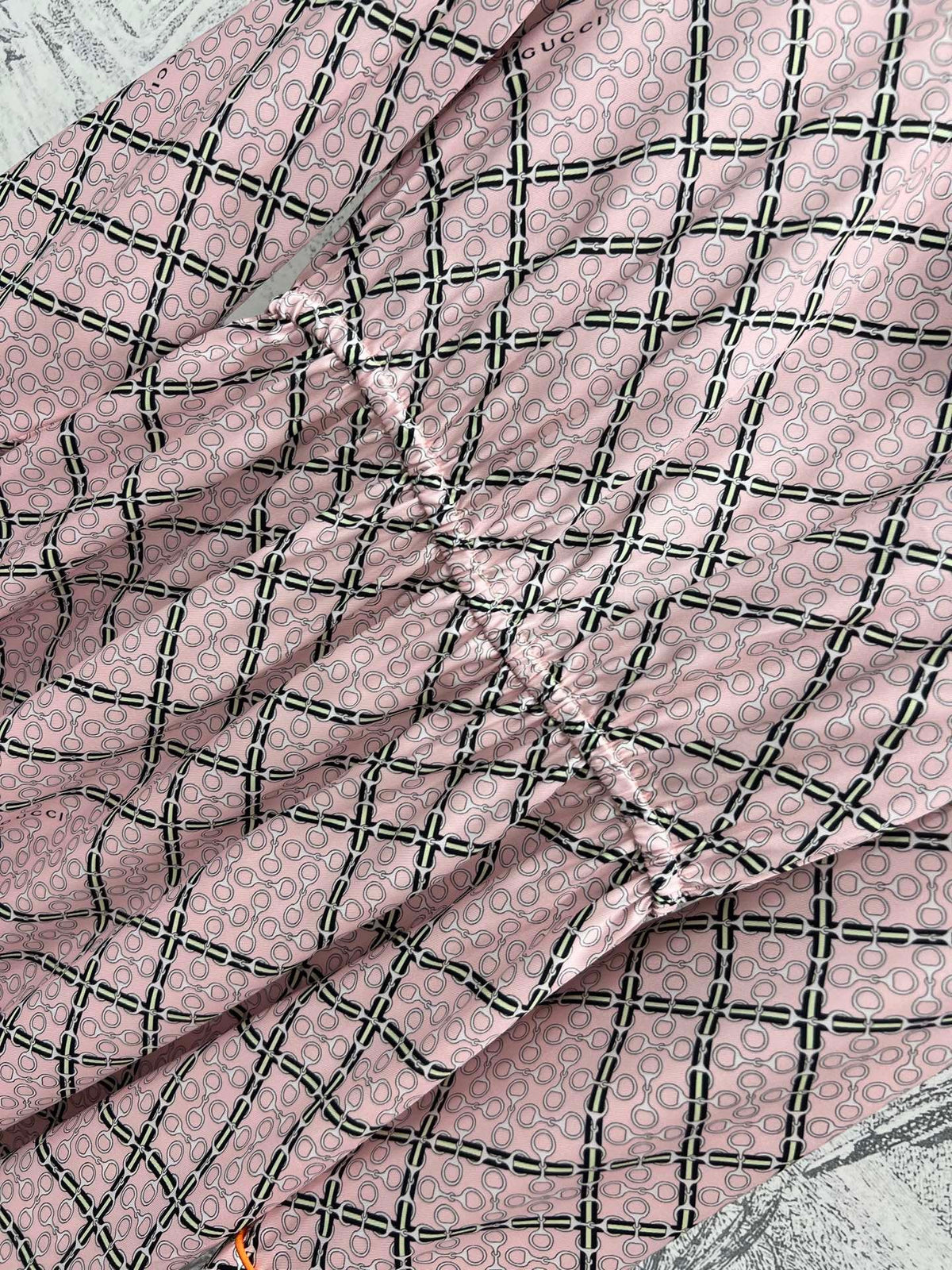 GG Printed Silk Dress Pink Ready To Wear