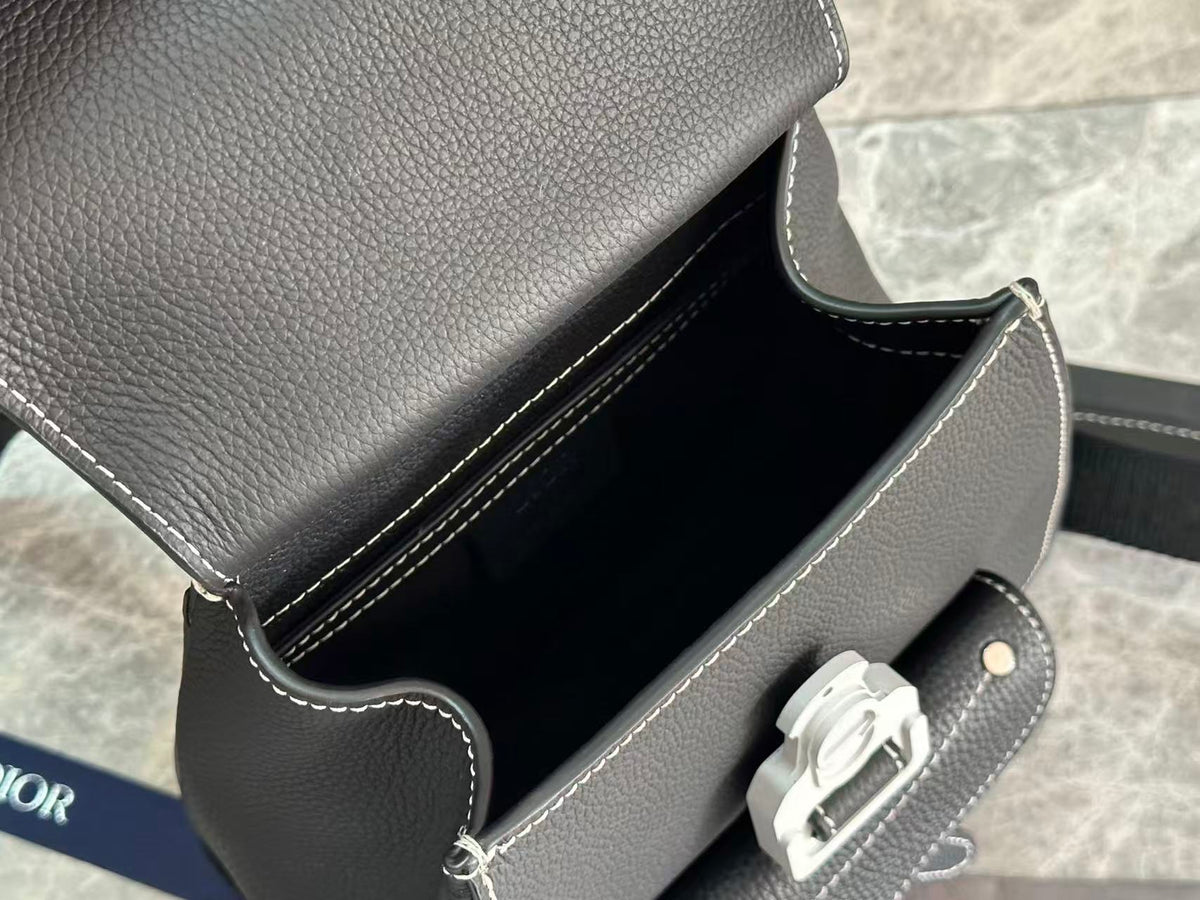 Dior Gallop Sling Bag Black Grained Calfskin
