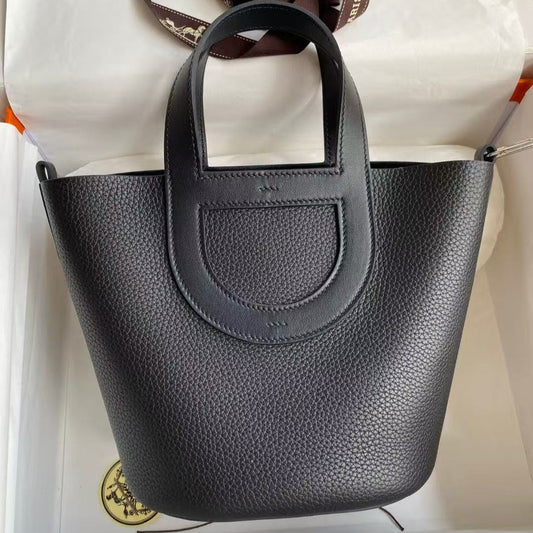 HM Loop Bag 23cm Black Togo Leather