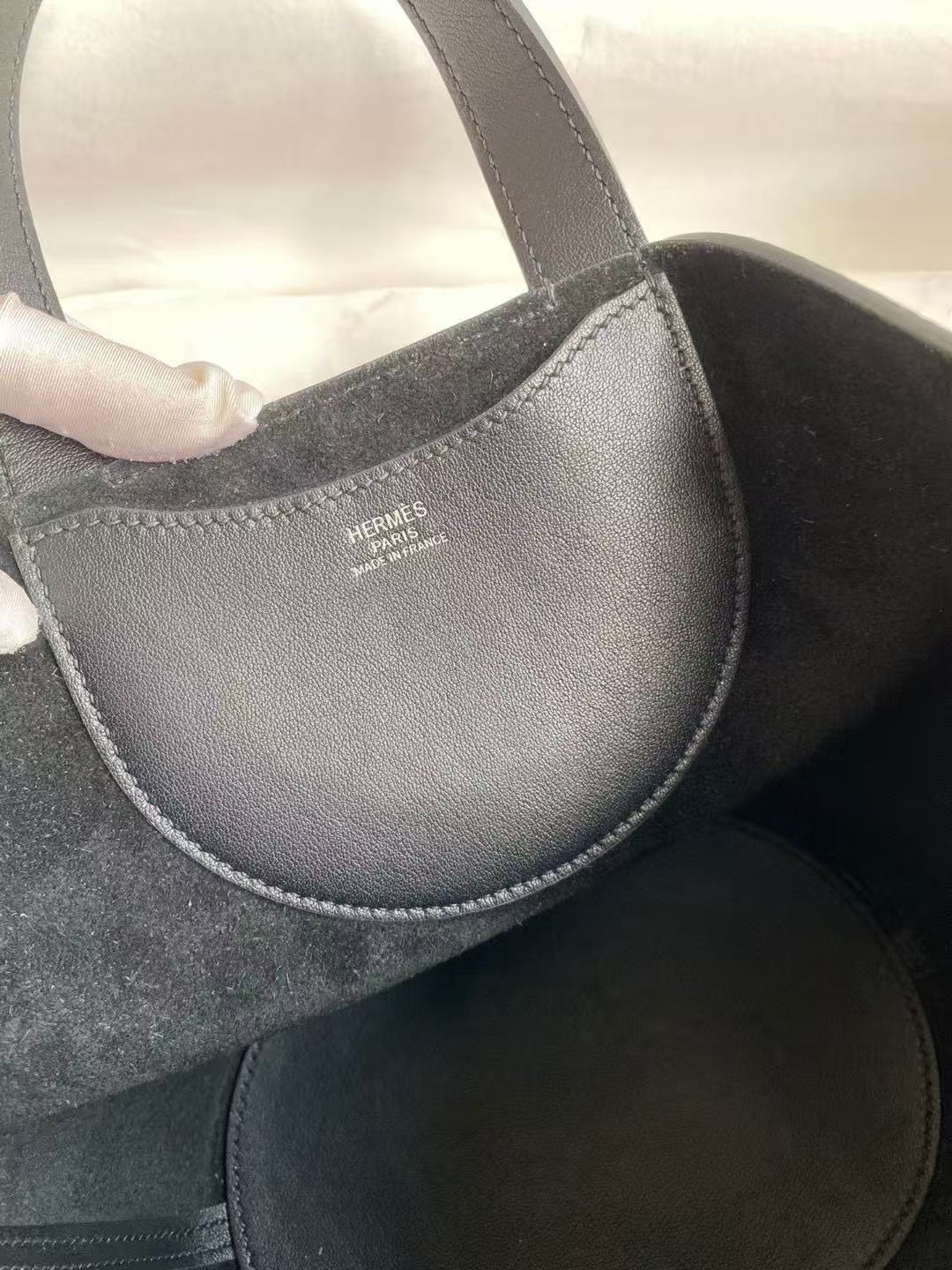 HM Loop Bag 23cm Black Togo Leather