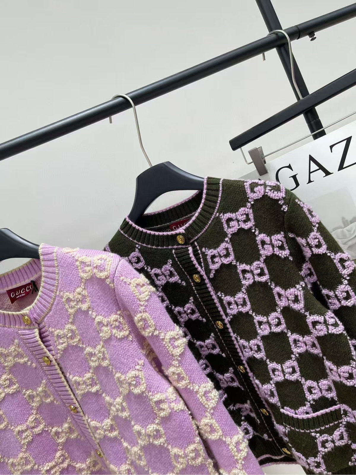 Gucci Knot Jacquard Knitted Cardigan  Wool