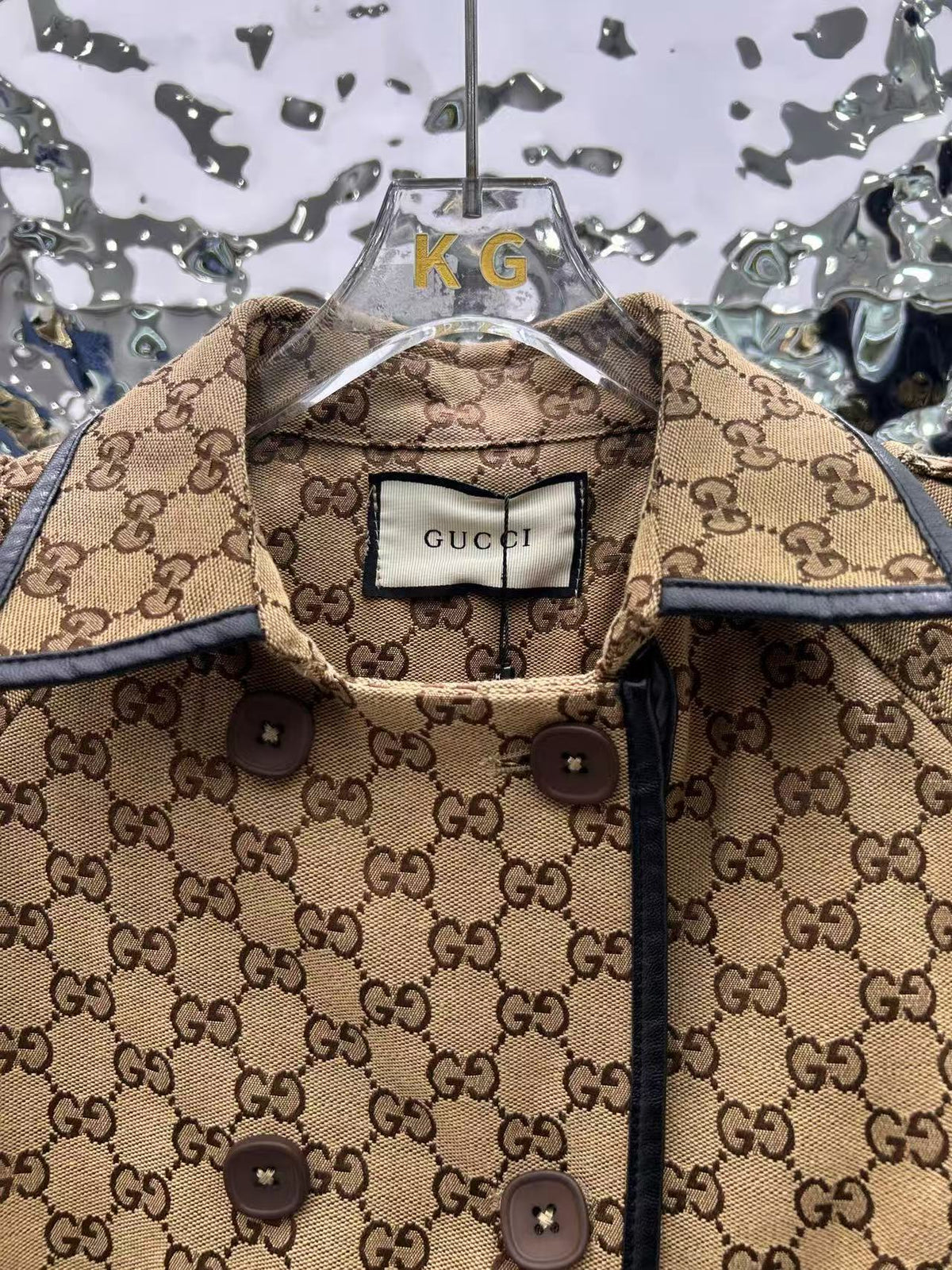 Gucci 2025 Trench Coat Beige Cotton Fabric