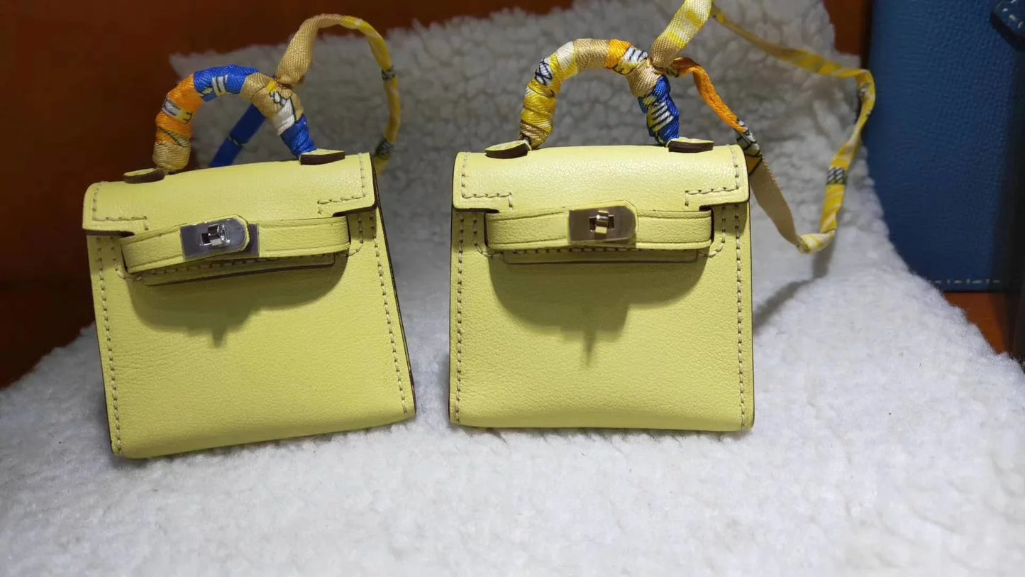 HM Kelly Twilly Handbag Charm Multicolor Cowhide Leather