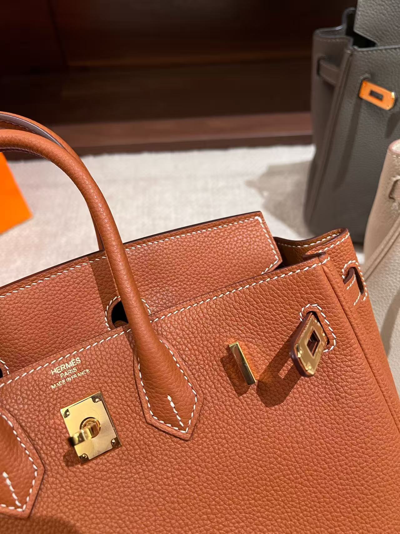 HM Birkin 25cm Gold Togo Leather Gold Hardware