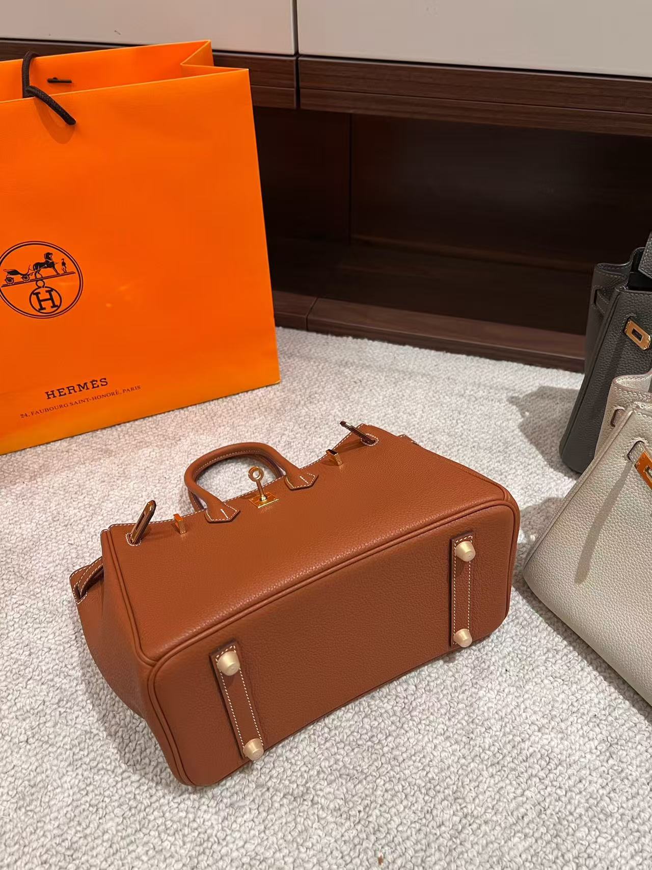 HM Birkin 25cm Gold Togo Leather Gold Hardware