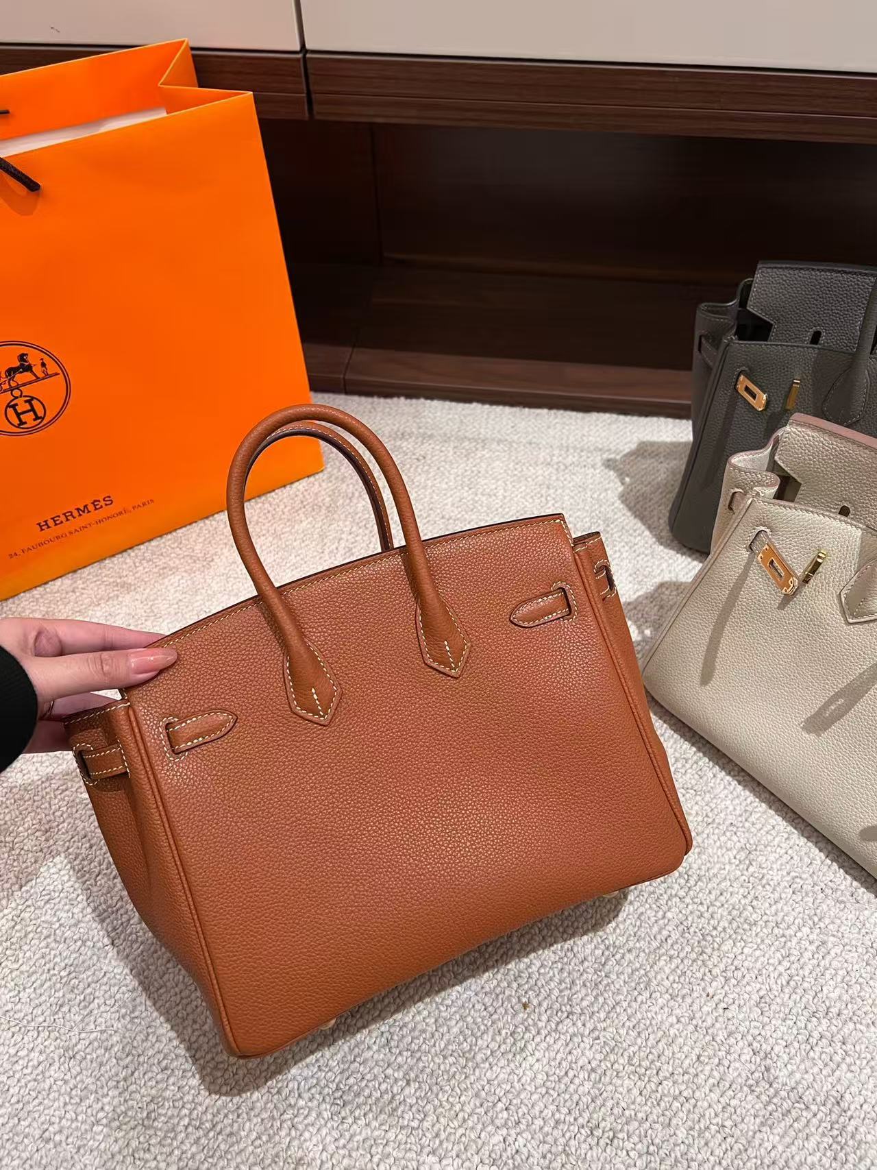 HM Birkin 25cm Gold Togo Leather Gold Hardware