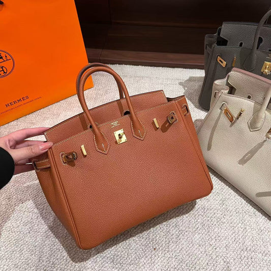 HM Birkin 25cm Gold Togo Leather Gold Hardware
