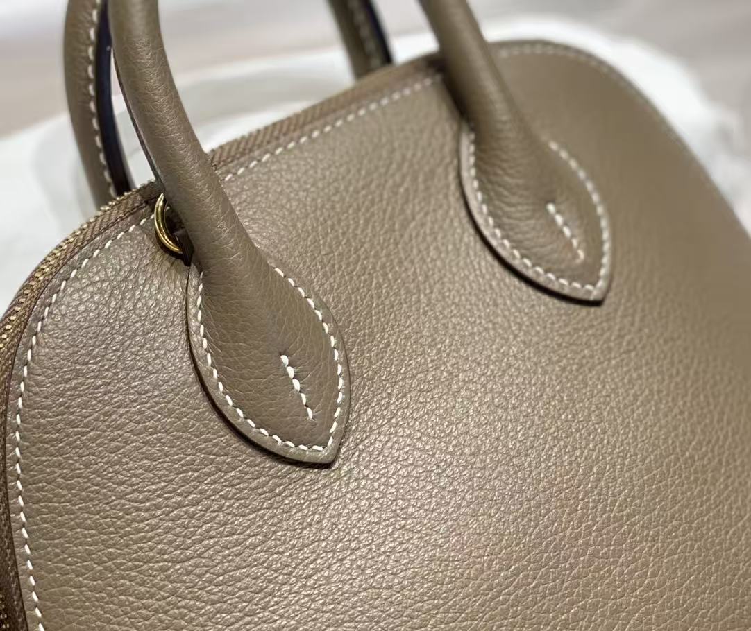 HM Bolide Mini  18cm Etoupe Togo Leather Gold Hardware