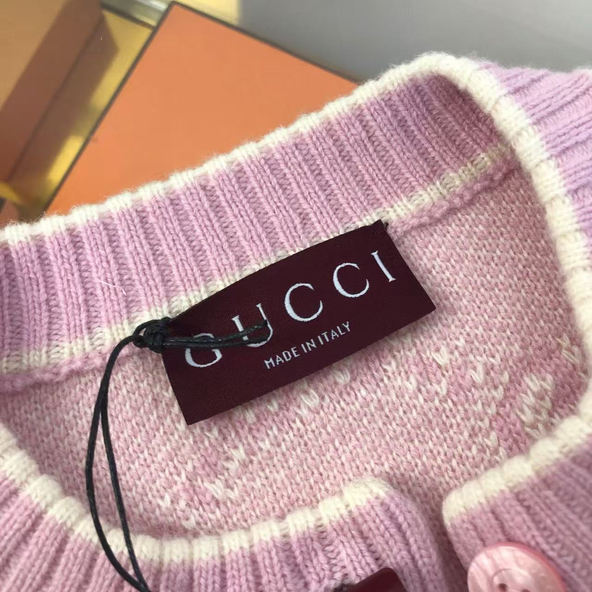 GG 26s Bouclé Jacquard Light Pink Wool