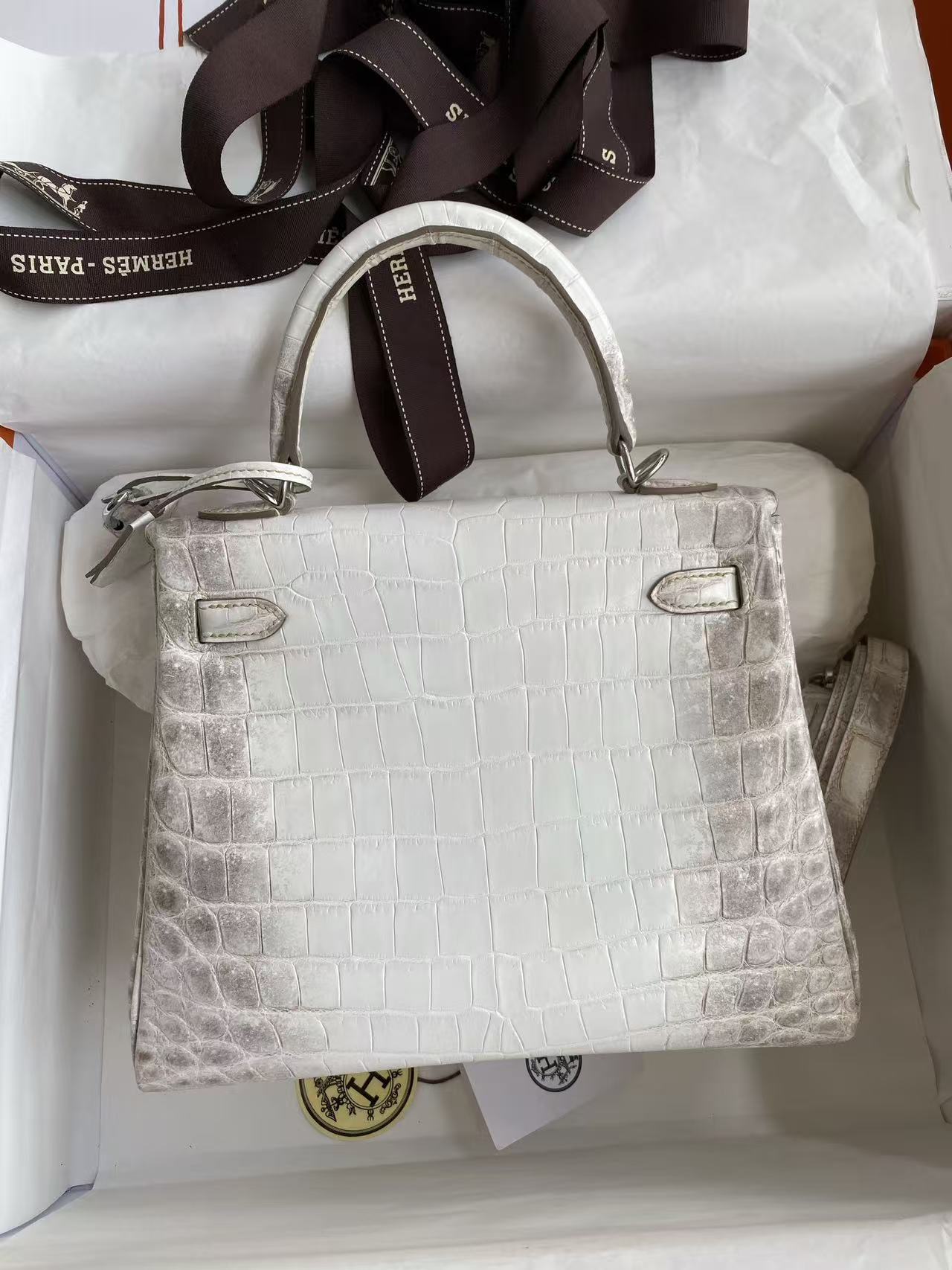 HM Kelly Retourne 25cm Himalayan Crocodile Leather (15 days production)