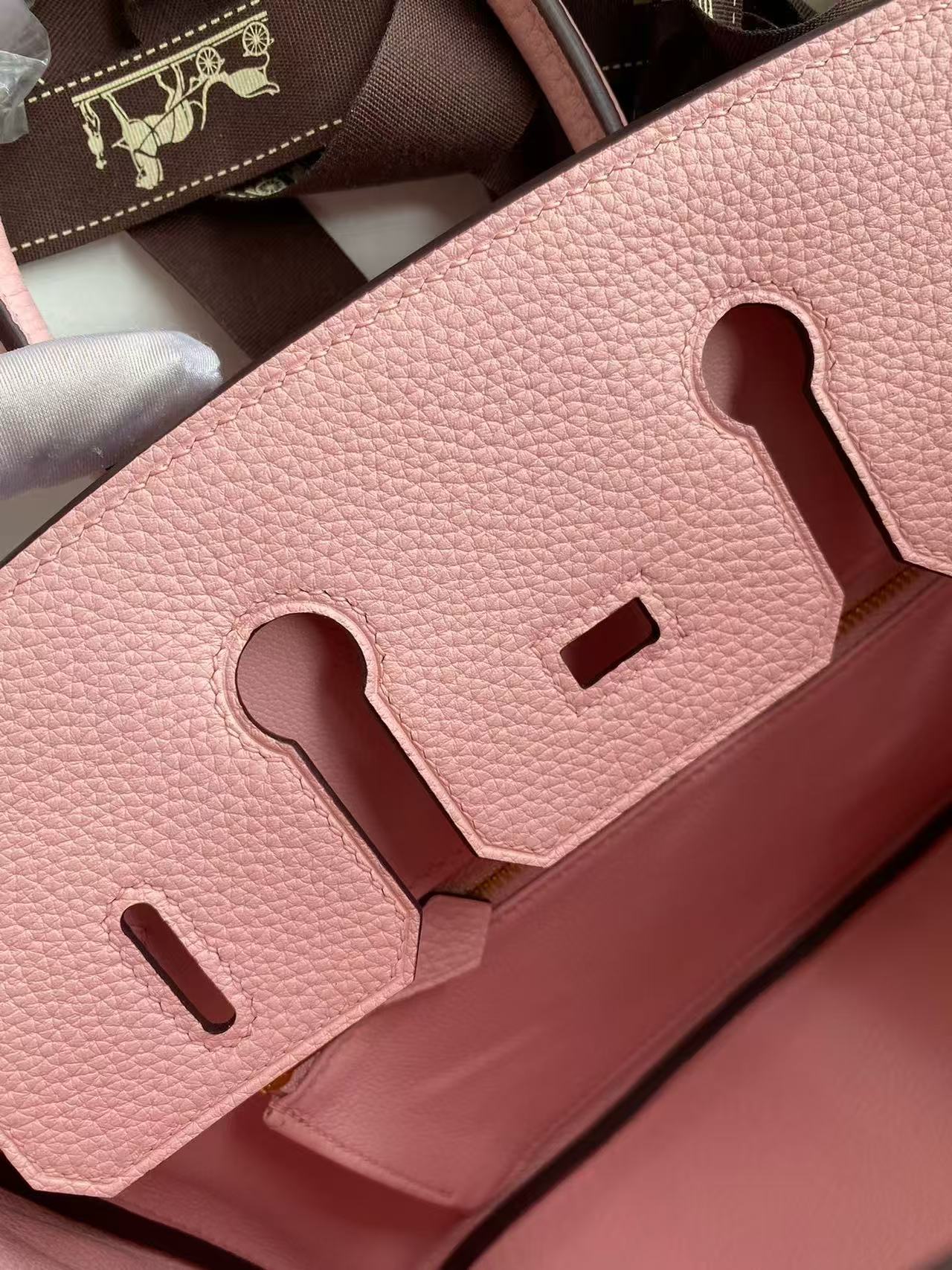 HM Birkin 25cm Pink Togo Leather Gold Hardware