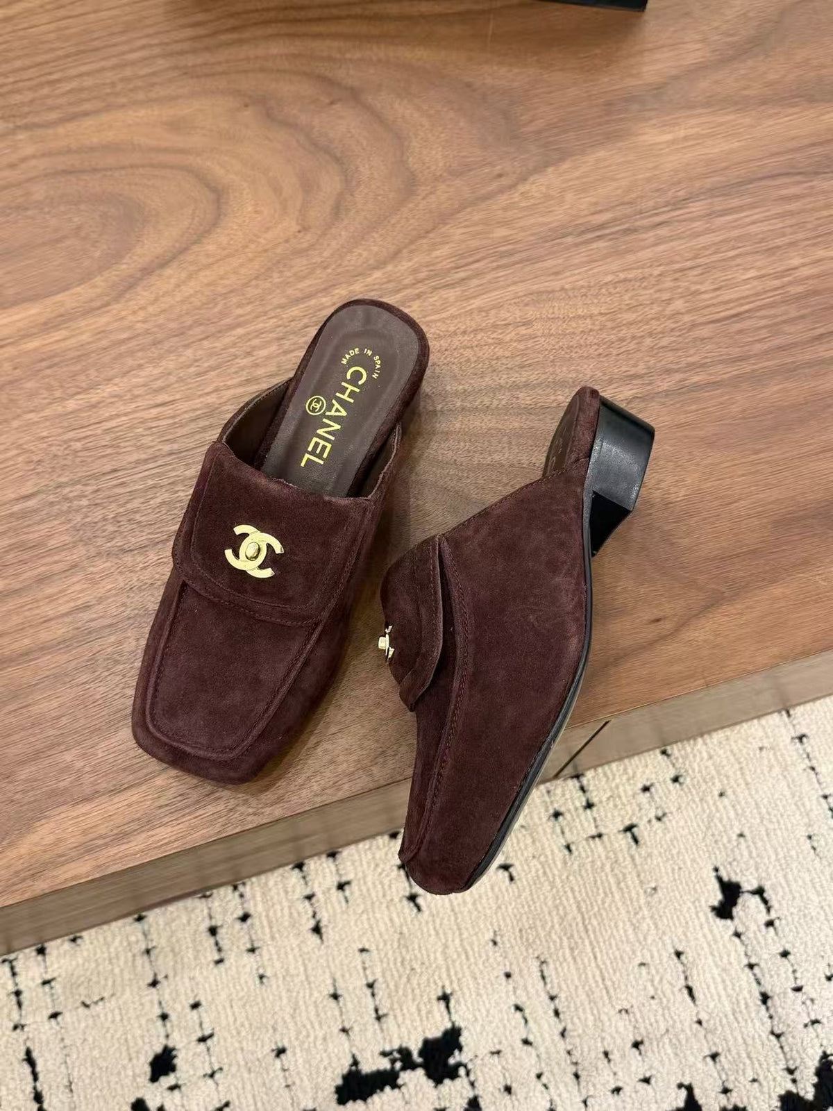 CC  Loafer Mules Coffee Suede